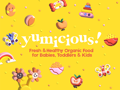 Yumicious Logo with Icons Banner