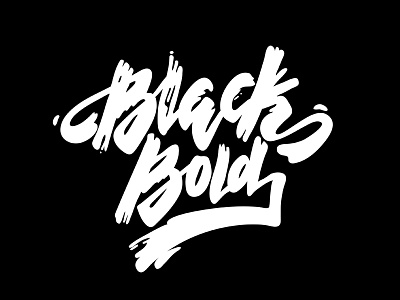 Black Bold Lettering calligraphy lettering logo logotype