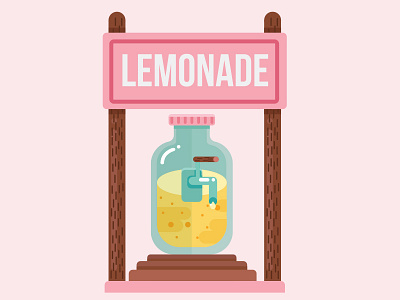 Lemonade flat lemon lemonade vector