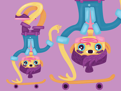 Skater Boy character design skateboarding vector illustration