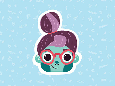 Ollysweatshirt Girl character giveaway ollysweatshirt stickermule vector