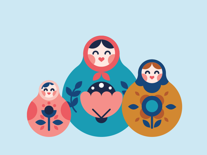 Nesting Dolls by Olga Davydova on Dribbble