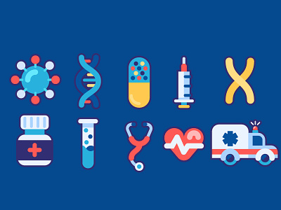 Medical Icons blood pressure chromosome dna icon design medical pill science syringe tablet tool vector illustration