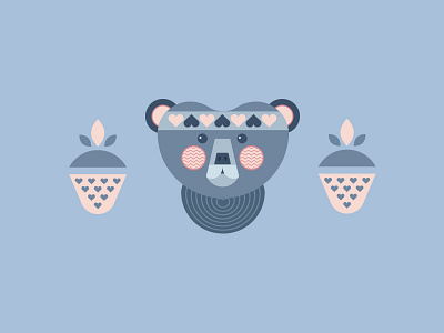 Bear Character bear character design geometric minimal pattern scandinavian scrapbook