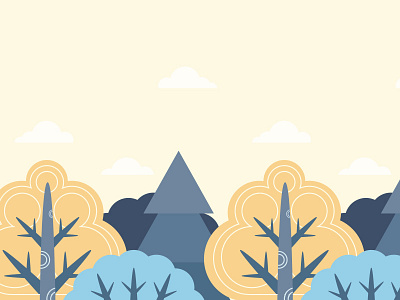 Cozy Forest editorial fall flat forest geometrical illustration landscape scandinavian