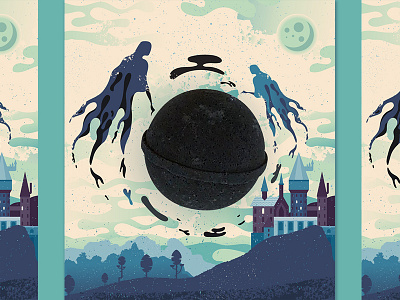 Dementors Bath Bomb dementor harry potter hogwarts vector illustration