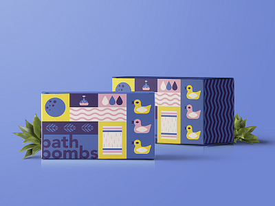 Bath Bombs Package bath bomb cosmetics illustration package design pattern retro