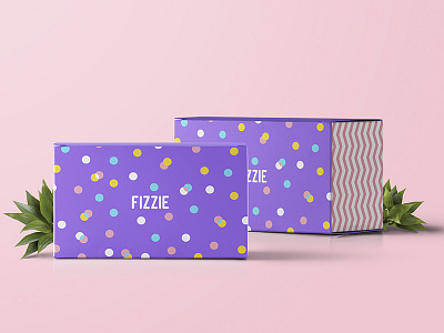 Fizzie Bath Bombs Package Design bath bomb cosmetics illustration package design