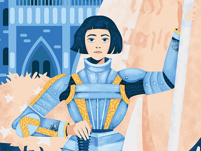 Joan Of Arc limited edition art print character design france girl girl illustration joan of arc knight warrior