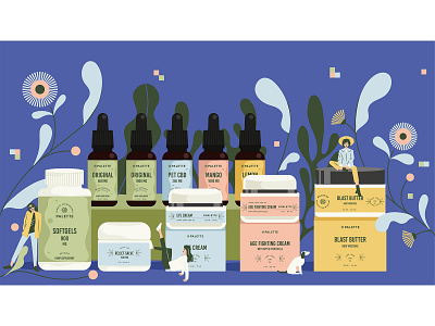 Product Illustration for Palette brand people product illustration tiny
