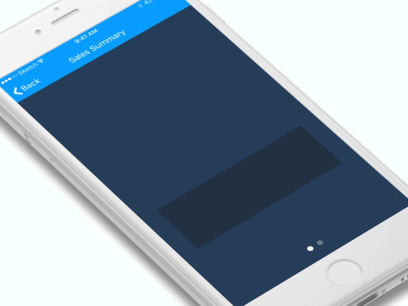 Sales Dashboard animation app bar dashboard graph ios revenue sales stat statistic summary