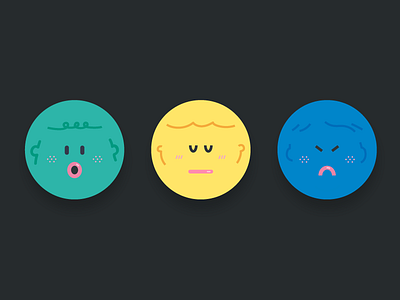 Faces angry character emotion faces illustration surprise thinking