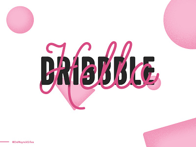 Hello Dribbble debut dribbble first shot welcome