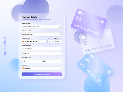 Daily UI #002: Card Checkout app design graphic design illustration ui