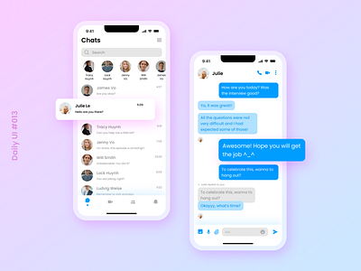 Daily UI #013: Direct Messaging app daily ui daily ui 13 dailyui design direct message direct messaging graphic design message ui
