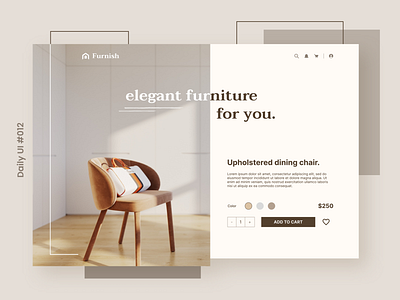 Daily UI #012: E-Commerce Shop daily ui daily ui 12 dailyui design e commerce shop ecommerce elegant furniture graphic design shopping ui website