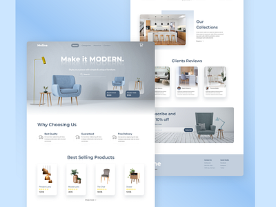 Daily UI Challenge #003 - Furniture Landing Page dailyui 003 design ui web