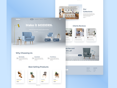 Daily UI Challenge #003 - Furniture Landing Page