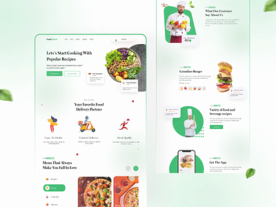 Food Delivery Landing Page 🍕 burger chef app delivery app eating food food food app food delivery food delivery service food order landing page pizza app recipe restaurant app ui uiux website design