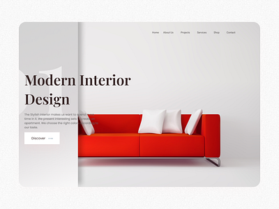 Design Interior - Website concept chair furniture grid home interior design portfolio real estate room decor web design
