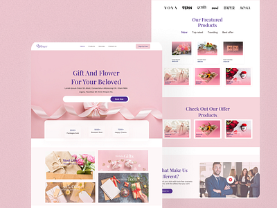 What The Box? Gift Landing Page. animation branding christmas design ecommerce flower shop gift girl lading page minimal online shop present trending ui uiux website wpmen