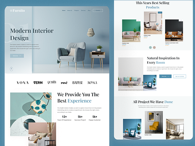 Design Interior - Website concept design furniture furniture design graphic design interior interior design landing page online shop trending ui uiux website wood