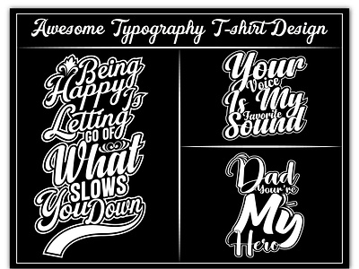 Awesome Typography T-Shirt Design Bundle