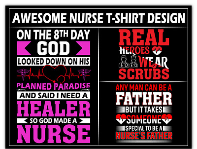 Nurse T-Shirt Design Bundle graphic design nurse t shirt nursesweek shirt vector typography vector venteg vintage