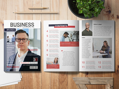Business Magazine annual report branding brouchure business magazine business paln business proposal catalog company profile cover design indesign layout logo magazine