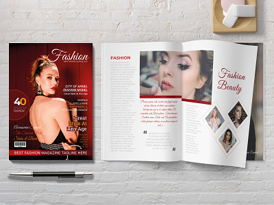 Fashion Magazine branding brouchure catalog design fashion magazine graphic design illustration indesign layout logo lookbook magazine photobook templet ui vector