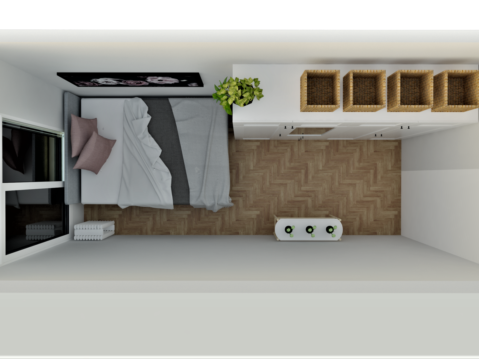 Narrow Bedroom design by Mary Xinari on Dribbble