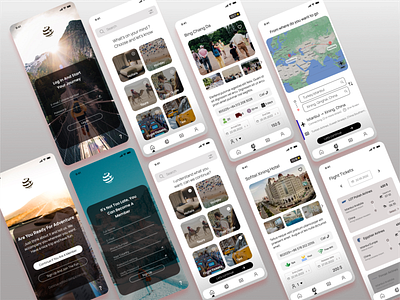 Concept Travel Mobile App UI Design branding design figma mobilapp mobiledesign ux uı uıdesign webdesign website