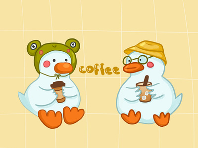 coffee geese art book illustration character design cute draw illustration illustrator