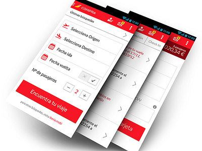Iberia airline android app v.2 aerolinea airline android app screens ui ux