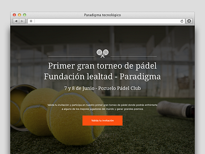 Padel landing page