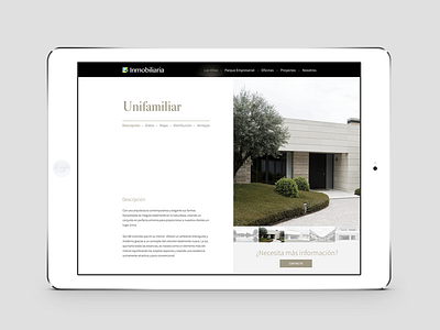Real-state site design holidays home hotel ipad luxury office real state ui user experience ux visual