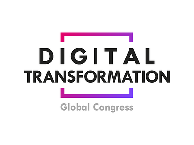 Digital Transformation Global Congress bolt branding congress digital gradient logo paradigma transformation