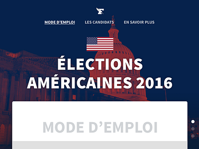 ONEPAGE ON US ELECTIONS - FIGARO.FR american color duotone faq france guide longfrom news onepage ui web webdoc