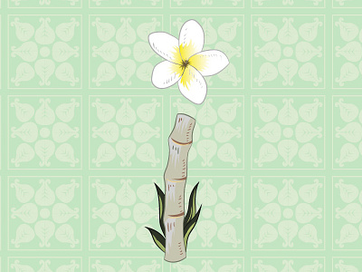 I for SRI LANKA! bamboo flowers illustration petals sri lanka