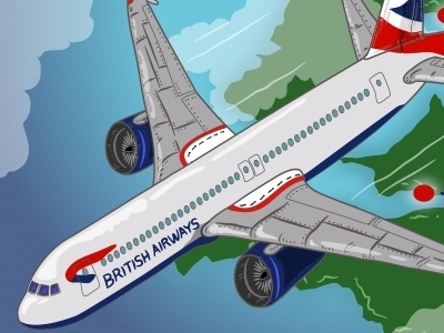 British Airways - Uniting Our Kingdom aircraft aviation britain british airways illustration design flight