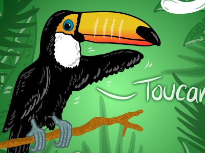 Toucan Of Appreciation birds design exotic birds greetings card illustration jungle toucan typography