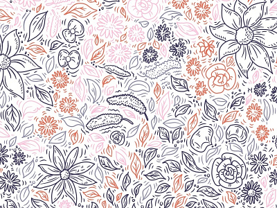 Floral Pattern design floral flowers illustration illustrator leaves pattern