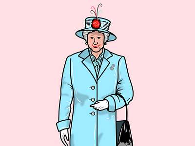 HM The Queen britain commonwealth creative digital drawing illustration illustrator ipad london queen royal