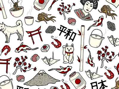 Japanese pattern colour creative culture design history illustration illustrator japan japanese pattern travel traveller
