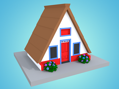Typical Portuguese Houses - Madeira 3dmodeling architecture blender house low poly lowpoly madeira portugal