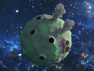 Low Poly Planet - Quick Study 3d 3dmodeling b3d blender low poly lowpoly planet