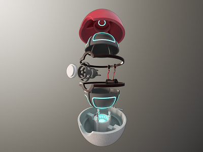 Inside a pokeball 3d 3dmodeling b3d blender pokeball pokemon