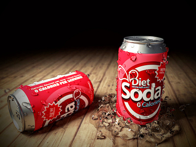 Product Mockup - Soda Can 3d 3dmodeling b3d blender can mockup product simulation soda water