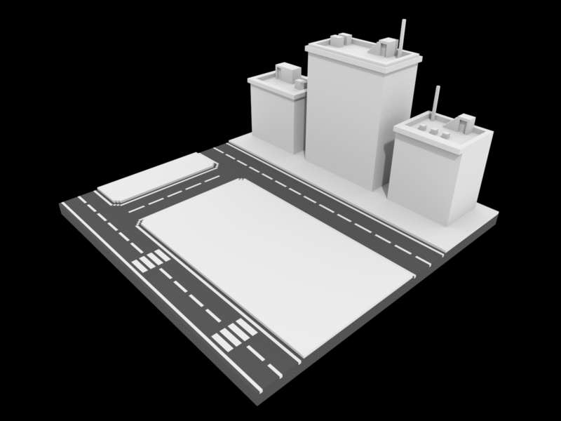 Voxel City Scene 003 - Evolution 3d 3dmodeling city evolution gif magicavoxel scene voxel voxelart voxels