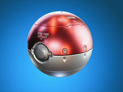 3D Pokeball 3d 3dmodeling b3d blender blender3d filmic blender pokeball pokemon